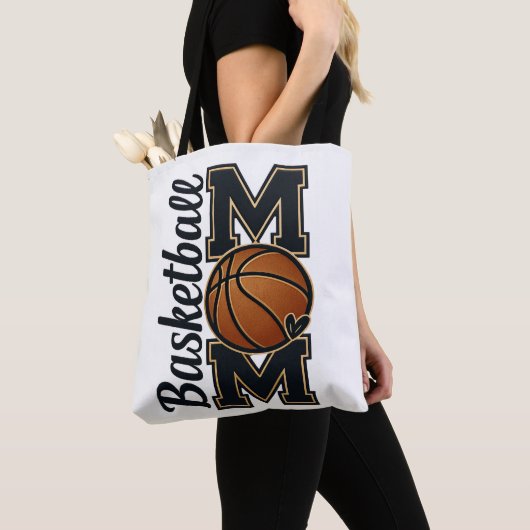 Schattig Basketbal Moeder Speeldag Sport Cadeau Tote Bag (Dichtbij)