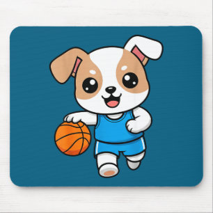 Schattig Basketbal Puppycartoon Sportontwerp Muismat