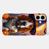 Schattig Basset Hound halloween Heks Puppy Ontwerp Case-Mate iPhone Case (Achterkant (horizontaal))