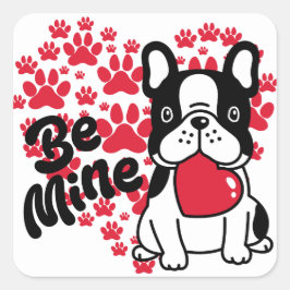 Schattig Be Mine Valentijn's Day Dog Sticker
