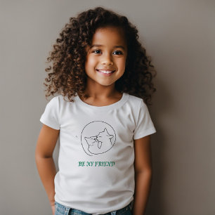 Schattig 'Be My Friend' Kinderen T-shirt - Schatti