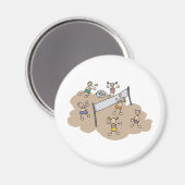 Schattig Beachvolleybal Magneet (Voorkant / Achterkant)