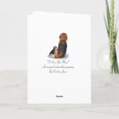 schattig beagle puppy knuffelen mama hond kaart (Achterkant)