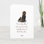 schattig beagle puppy knuffelen mama hond met vers kaart (Achterkant)