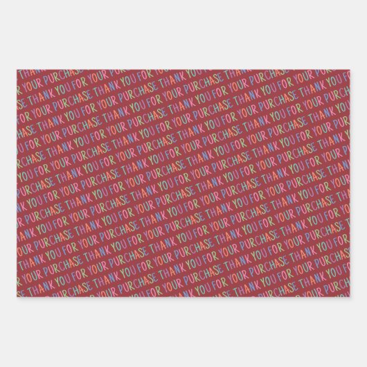 Schattig Bedankt voor uw aankoop Productverpakking Inpakpapier Vel (Voorkant 2)