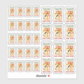 Schattig Bedankt voor Uw Bestelling Kerstcadeau 32 Sticker (Vel)
