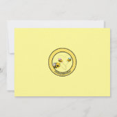 Schattig BEE Gender onthulling Baby shower Uitnodi Kaart (Achterkant)