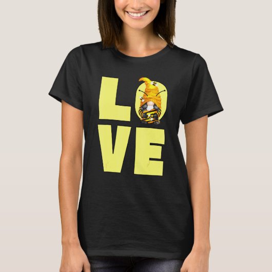 Schattig Bee Kind GNOOM Voor Vrouwen Hart En Liefd T-shirt (Voorkant)