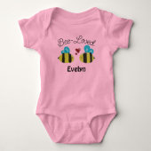 Schattig Bee Loved Gepersonaliseerd Romper (Voorkant)