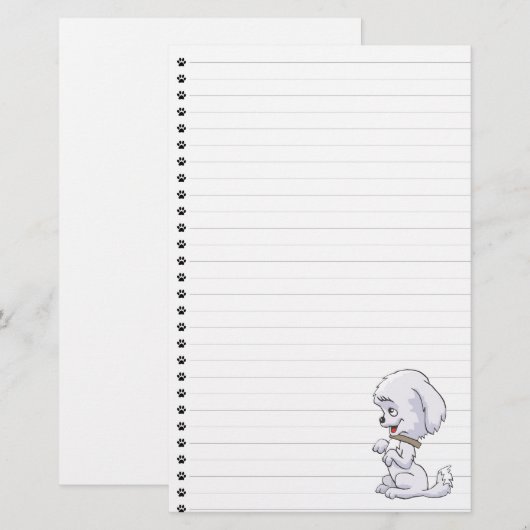 Schattig beeld van poppenkast briefpapier (Voorkant / Achterkant)