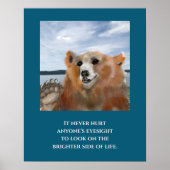 Schattig Beer afdrukken, Poster papier met toegevo (Voorkant)