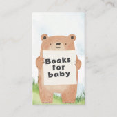 Schattig Beer "Boeken in plaats van Kaarten" kaart (Voorkant)