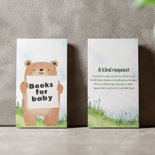 Schattig Beer "Boeken in plaats van Kaarten" kaart