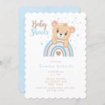 Schattig Beer Boho Rainbow Boy Baby shower