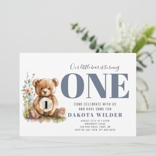 Schattig Beer draaien een verjaardagsfeestje Kaart (Staand voorkant)