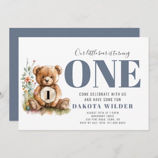 Schattig Beer draaien een verjaardagsfeestje Kaart (Voorkant / Achterkant)