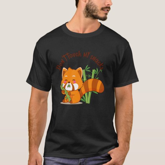 Schattig beer eten bamboe t-shirt (Voorkant)