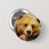 Schattig Beer Face Woodland Animal Ronde Button 5,7 Cm (Voorkant /achterkant)