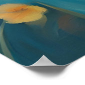 Schattig Beer in een kroon met bloemen Hippie Poster (Hoek)