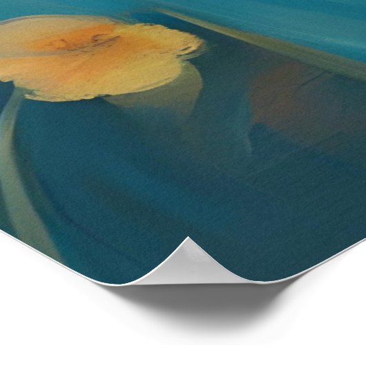 Schattig Beer in een kroon met bloemen Hippie Poster (Hoek)