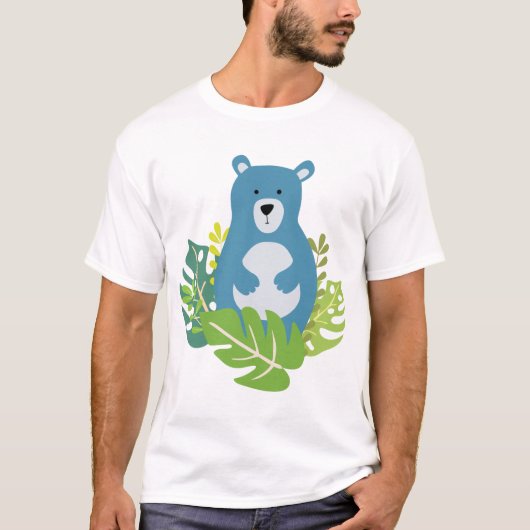 schattig beer in het bos t-shirt (Voorkant)