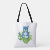 schattig beer in het bos tote bag (Achterkant)