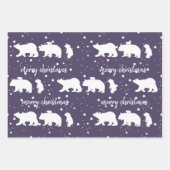 Schattig Beer kerstkerst Inpakpapier Vel (Voorkant 2)