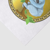 Schattig beer koala hangen aan een boomtak tissuepapier (Detail)