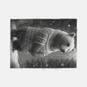 Schattig Beer met een Cozy Sweater Fleece Deken (Voorkant (Horizontaal))
