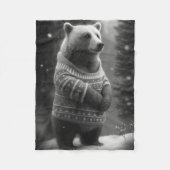 Schattig Beer met een Cozy Sweater Fleece Deken (Voorkant)