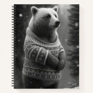 Schattig Beer met een Cozy Sweater Notitieboek