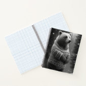 Schattig Beer met een Cozy Sweater Notitieboek (Binnen)