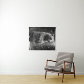 Schattig Beer met een Cozy Sweater Wandkleed (In Situ (horizontaal))