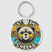 Schattig Beer met gele wangen Sleutelhanger (Voorkant)