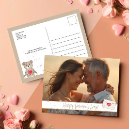 Schattig Beer met koffiekleurige rand Feestdagenkaart