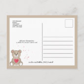 Schattig Beer met koffiekleurige rand Feestdagenkaart (Achterkant)