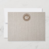 Schattig Beer Patroon Initiaal Monogram Notitiekaartje (Voorkant)