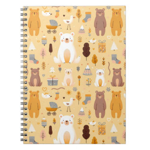 Schattig Beer patroon Notitieboek
