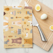 Schattig Beer patroon Theedoek (Quarter Fold)
