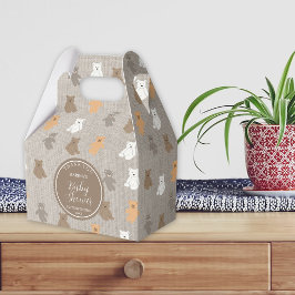 Schattig Beer Pattern Baby shower Bedankdoosjes