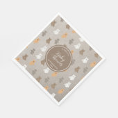 Schattig Beer Pattern Baby shower Servet (Hoek)