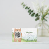 Schattig Beer QR Code Registry Kaart (Staand voorkant)