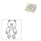 Schattig Beer Rubber Stamp Rubberstempel (Gestempeld)