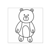 Schattig Beer Rubber Stamp Rubberstempel (Afrduk)