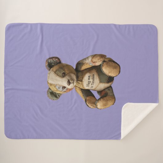 schattig beer sherpa deken (Voorkant (horizontaal))