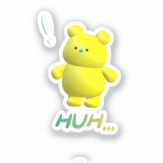 schattig beer sticker (Voorkant)