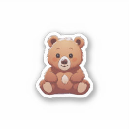 schattig beer sticker