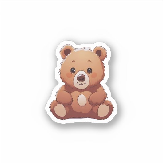 schattig beer sticker (Voorkant)