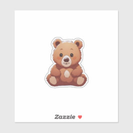 schattig beer sticker