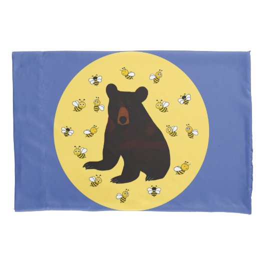 Schattig Beer van kleine honingbijen Kussensloop (Voorkant)